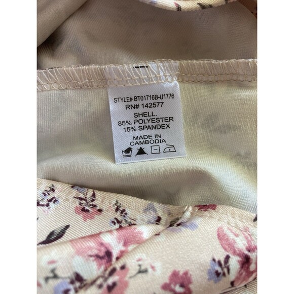 Womens Bodysuit Size L Pink Floral Underwire Adjustable Straps NWT Blashe - Picture 8 of 9